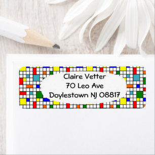 Bauhaus Grid Return Address Label