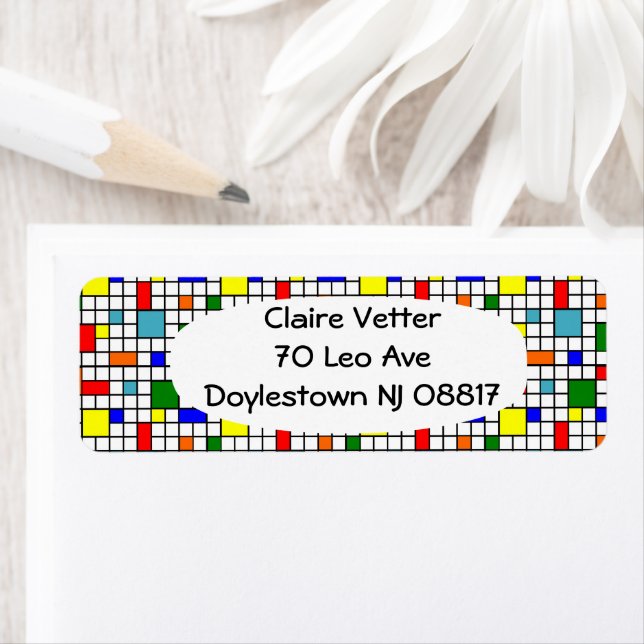Bauhaus Grid  Return Address Label (Insitu)