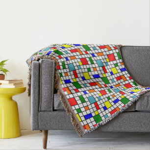 Bauhaus Grid  Throw Blanket