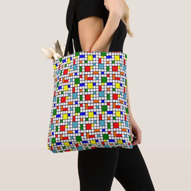 Bauhaus Grid  Tote Bag (Close Up)