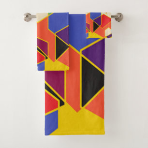 Bauhaus Hexagons Bath Towel Set