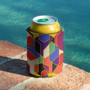 Bauhaus Hexagons Can Cooler