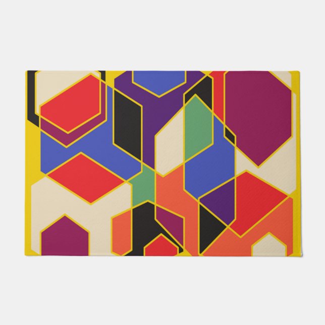 Bauhaus Hexagons  Doormat (Front)