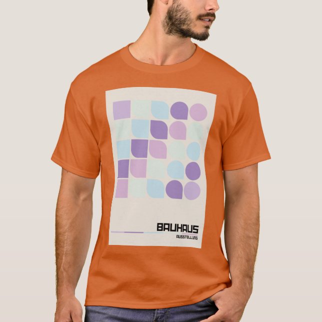 Bauhaus homage Modern Gallery Abstract Colourful S T-Shirt (Front)