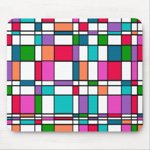 Bauhaus in Flower Power Colours Mouse Pad
