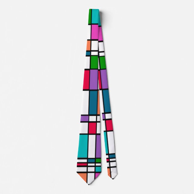 Bauhaus in Flower Power Colours Tie (Front)