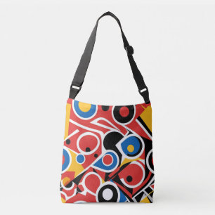 Bauhaus Inspired Abstract Pattern Crossbody Bag