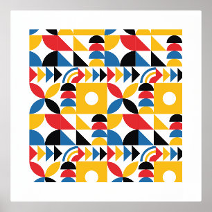 Bauhaus Inspired Contemporary Mid Century Foil Prints