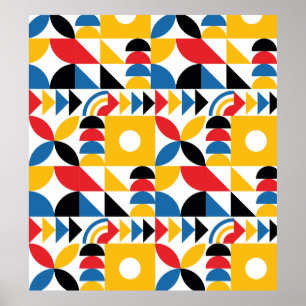 Bauhaus Inspired Contemporary Mid Century Poster