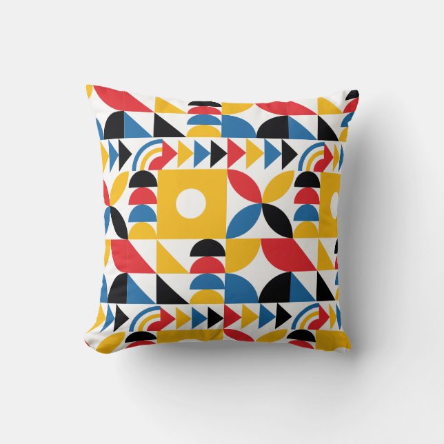 Bauhaus Inspired Contemporary MidCentury Modern  Cushion (Front)