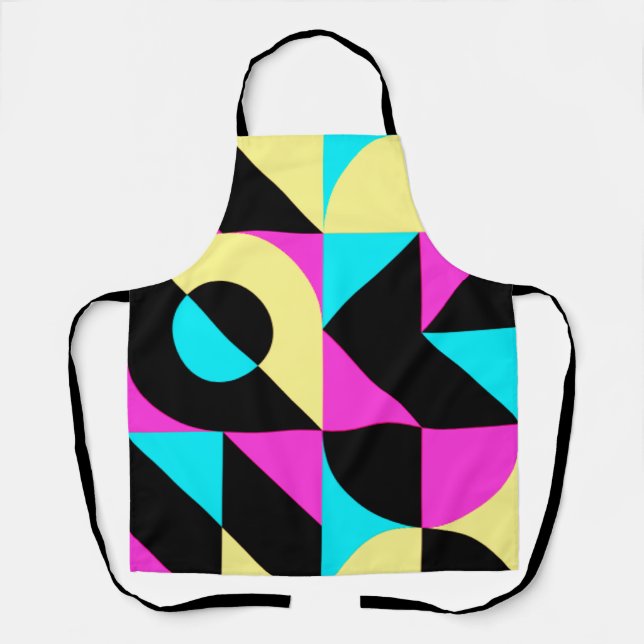 Bauhaus Inspired Geometric Pattern apron (Front)