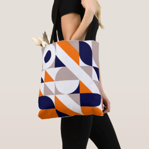 Bauhaus Inspired Geometric Pattern  Tote Bag