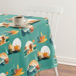 Bauhaus Inspired Retro Coffee Tablecloth