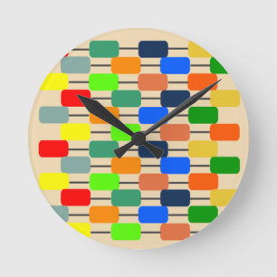 Bauhaus Inspired Round Clock