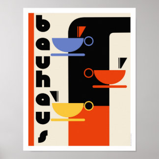 Bauhaus kitchen coffee art poster