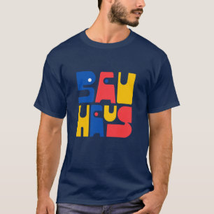 Bauhaus Letters Blue Red Yellow 4 T-Shirt