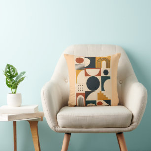 Bauhaus Mid-Century Geometric Abstract Pillow