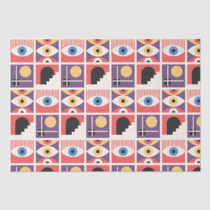 Bauhaus Mid Century Modern Colourful Tissue Paper