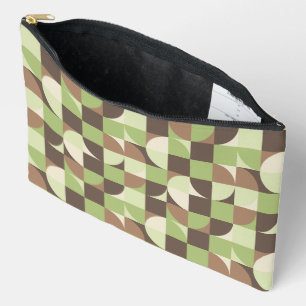Bauhaus Mid Century Modern Leaf and Tree Retro Accessory Pouch