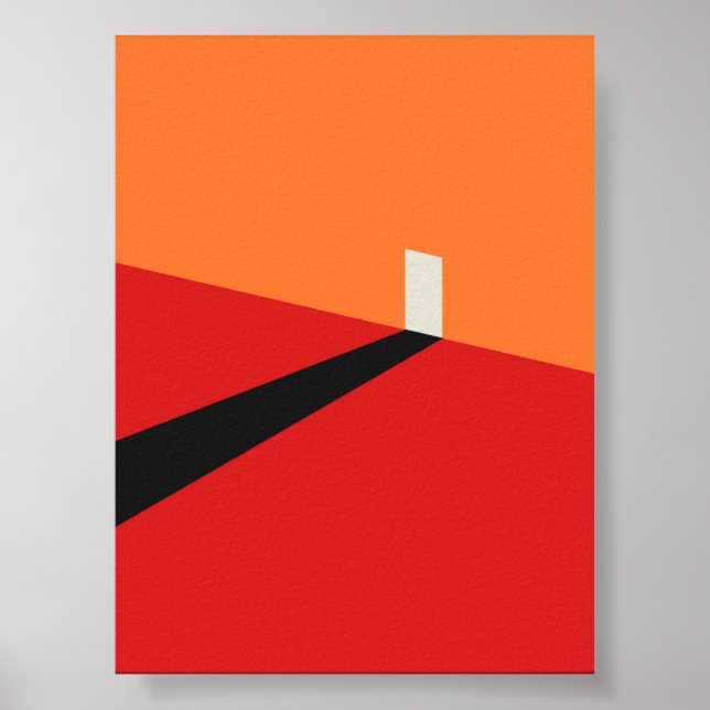 Bauhaus Minimalist Door and Shadow Art Print (Front)