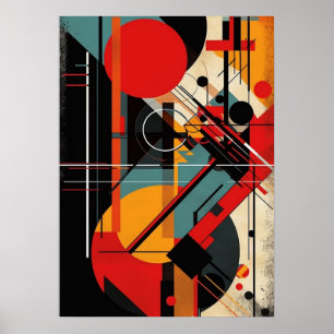 bauhaus, modernist, minimal, geometric, abstract, poster