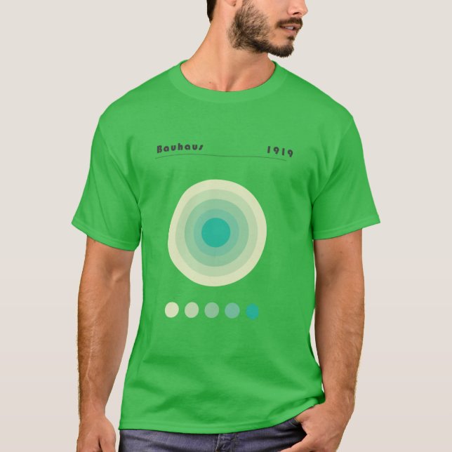 Bauhaus Monochromatic Wheel homage Modern Gallery  T-Shirt (Front)
