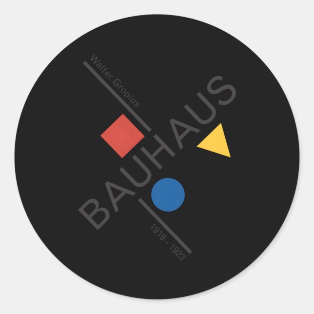Bauhaus Movet Reproduction 1919 Work Classic Round Sticker (Front)