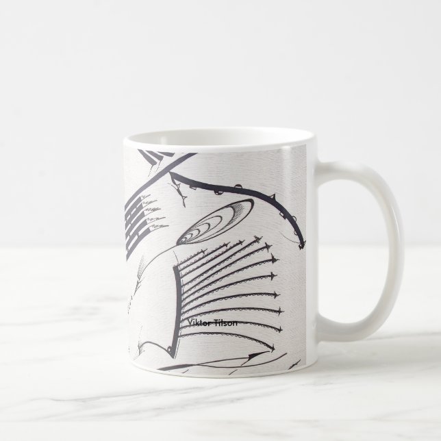 Bauhaus One design by Viktor Tilson Coffee Mug (Right)