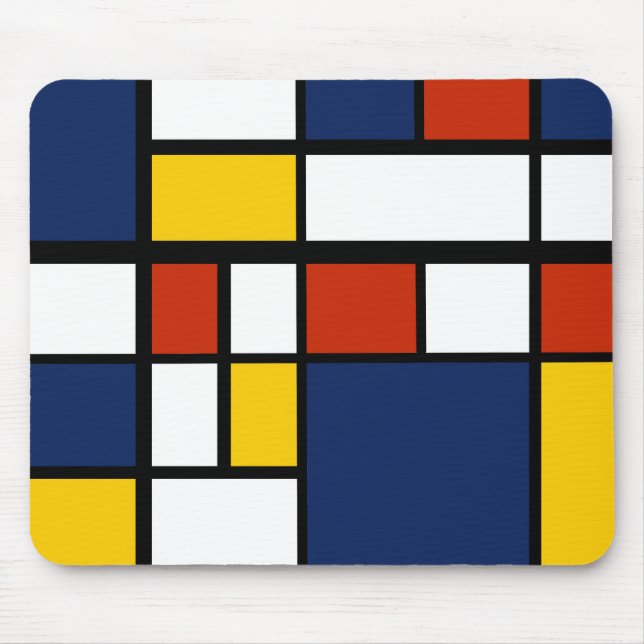 bauhaus pattern abstract geometric art painting mo mouse pad (Front)
