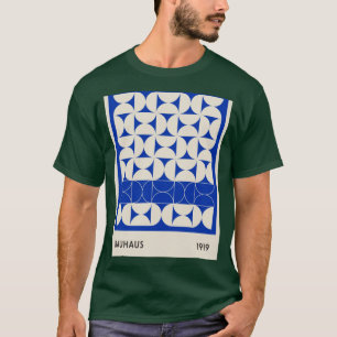 Bauhaus Pattern Blue Beige Premium T-Shirt
