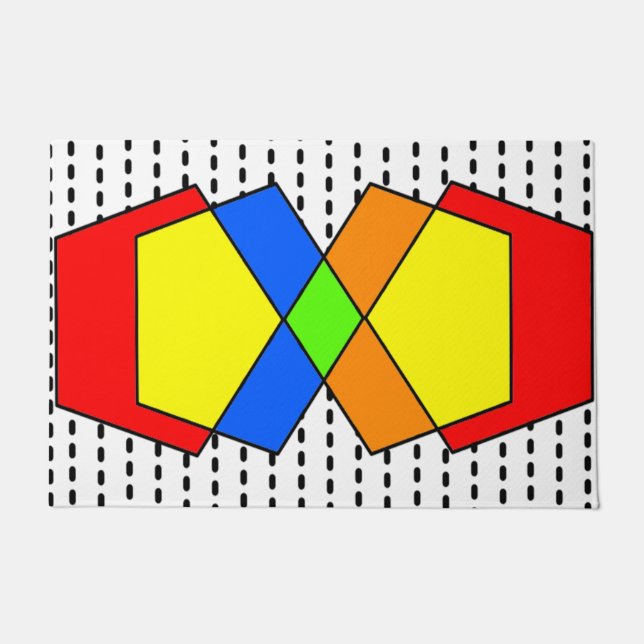 Bauhaus Pentagons  Doormat (Front)