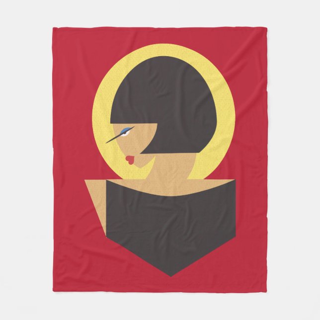 Bauhaus portrait fleece blanket (Front)