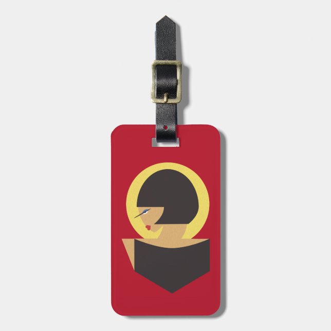 Bauhaus portrait luggage tag (Front Vertical)