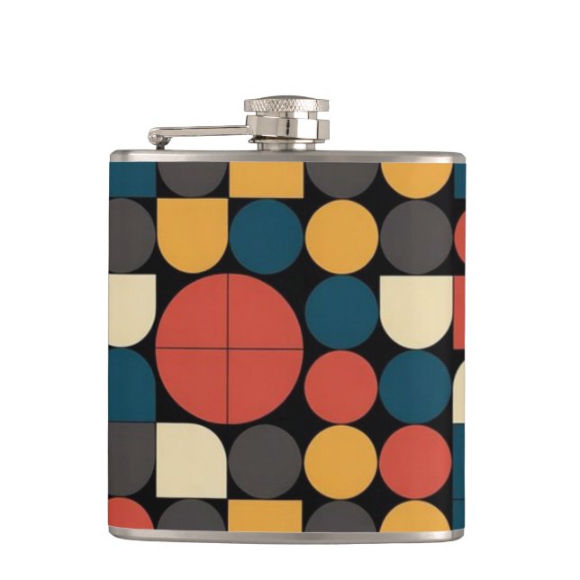 Bauhaus Pure Geometry Harmony Hip Flask (Front)