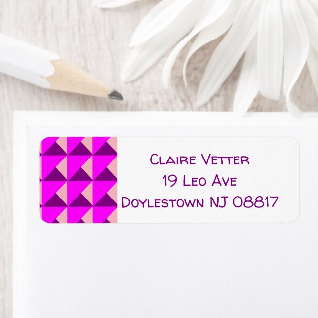 Bauhaus Quilt  Return Address Label (Insitu)