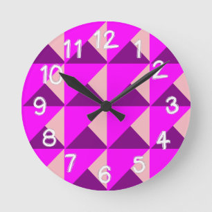 Bauhaus Quilt Round Clock