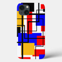 Bauhaus Rectangles and Lines - White
