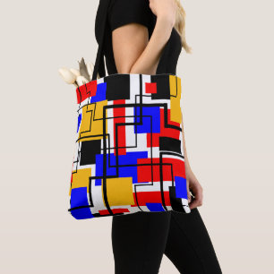 Bauhaus Rectangles and Lines - White Tote Bag