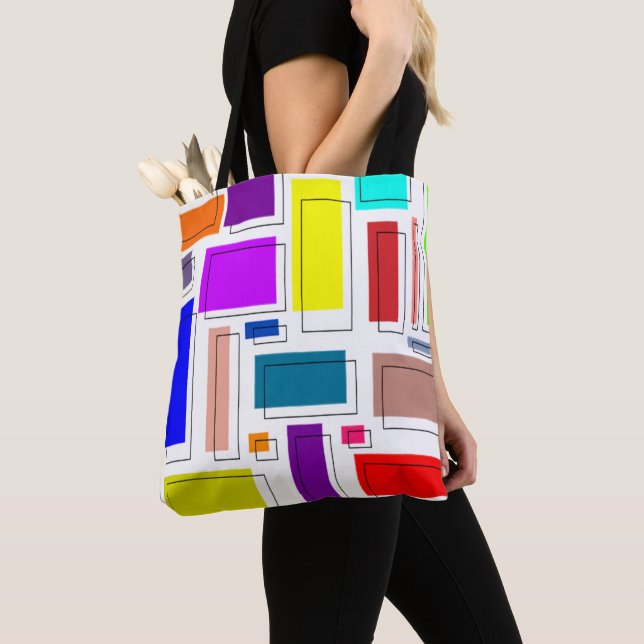 Bauhaus Rectangles  Tote Bag (Close Up)