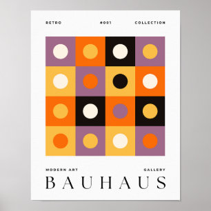 Bauhaus Retro Art Print Geometric Poster