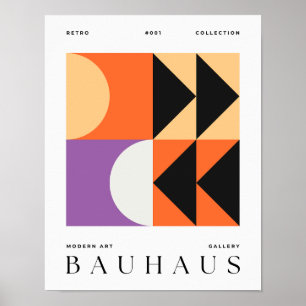 Bauhaus Retro Art Print Geometric Poster