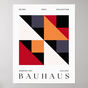 Bauhaus Retro Art Print Geometric Poster