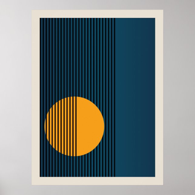 Bauhaus |  Retro Design |  Blue Poster (Front)