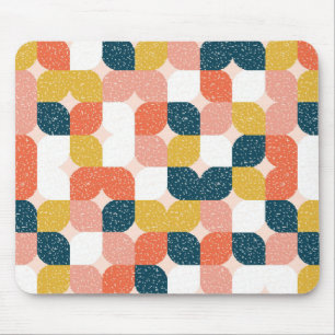 Bauhaus Retro Geometric Pattern Mouse Pad