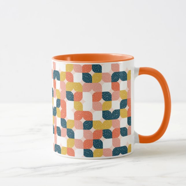 Bauhaus Retro Geometric Pattern Mug (Right)