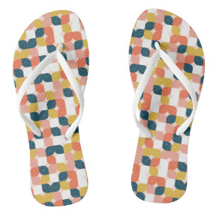 Bauhaus Retro Geometric Pattern Thongs