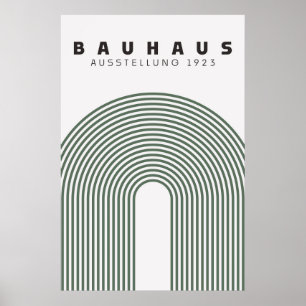Bauhaus Sage Green Poster