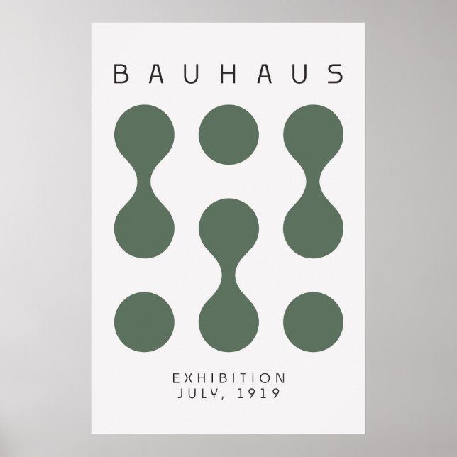Bauhaus Sage Green Poster (Front)