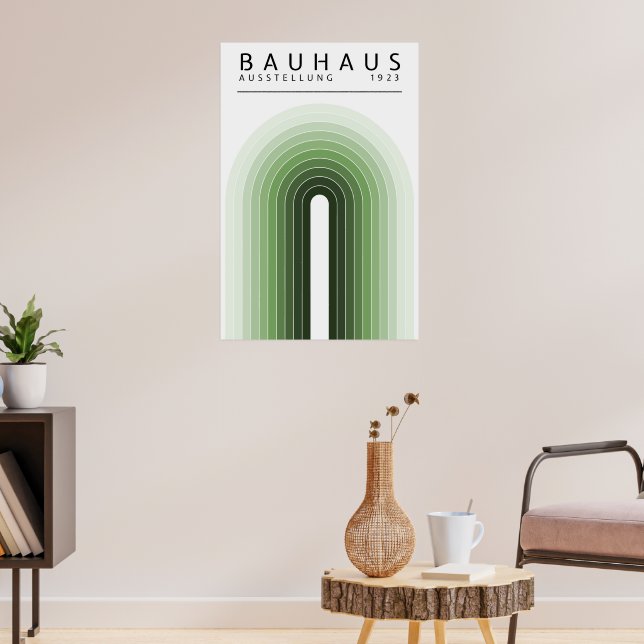 Bauhaus Sage Green Poster (Living Room 3)