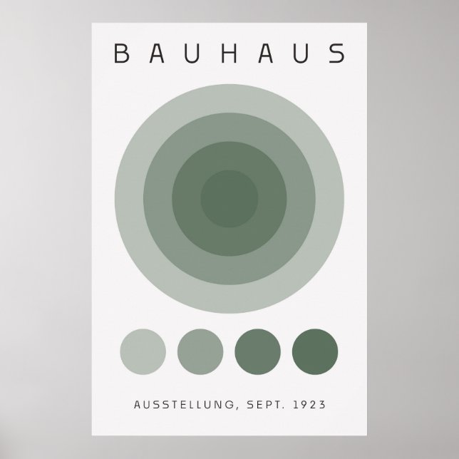 Bauhaus Sage Green Poster (Front)